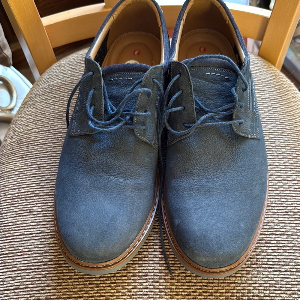 Men's Blue Leather Shoes